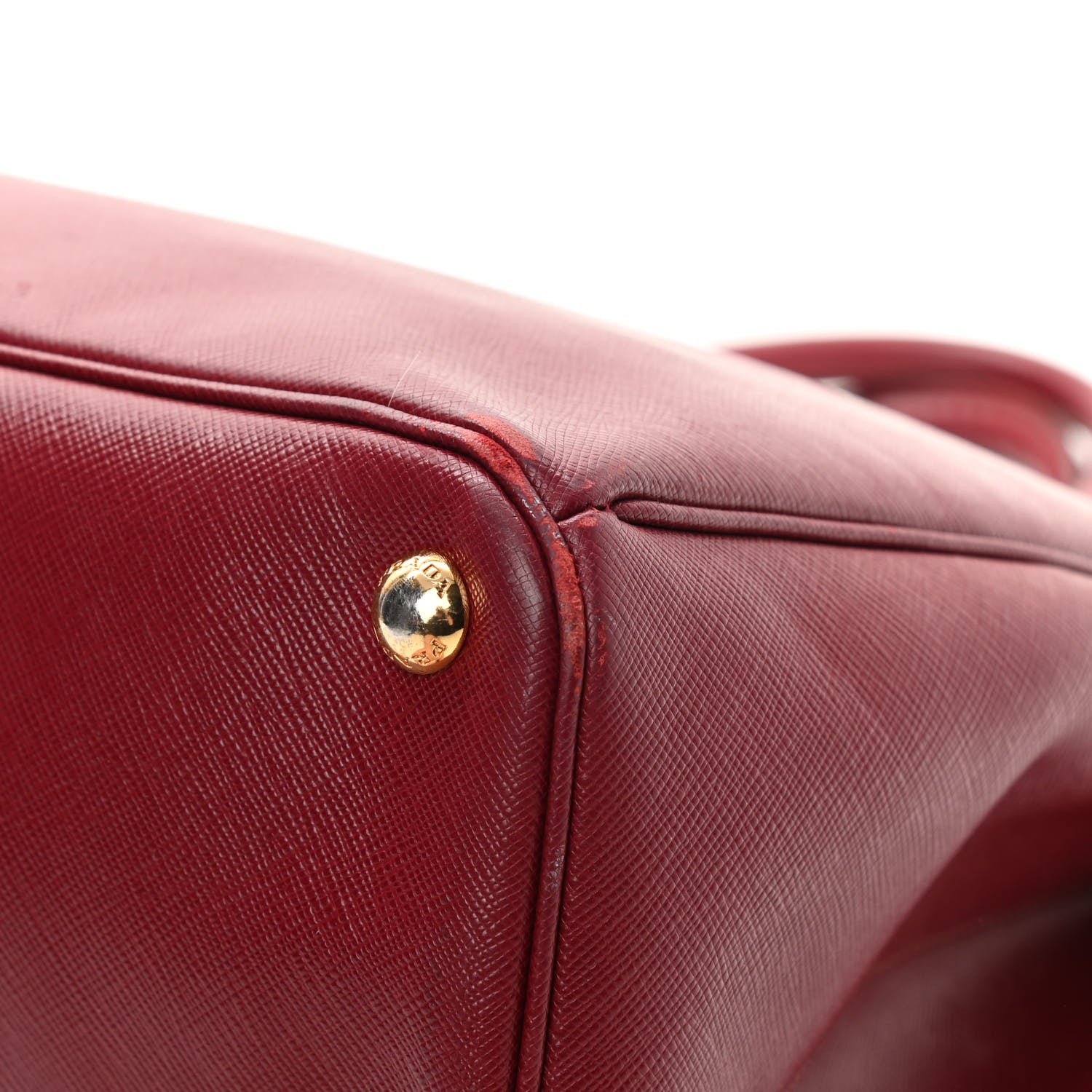 Prada Saffiano Lux Large Tote Cherry 11 of 24