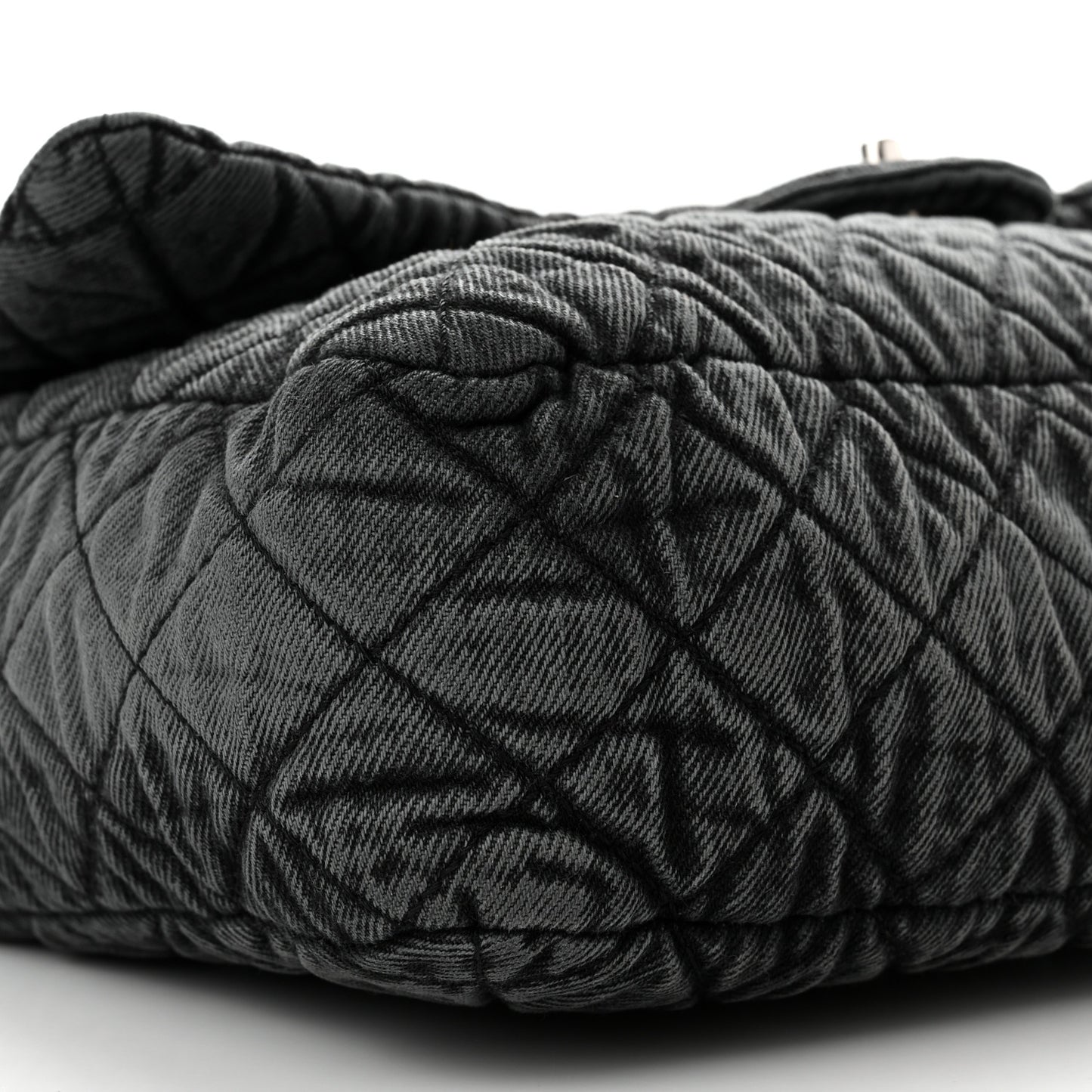 Denim Quilted Denimpression Flap Grey Black