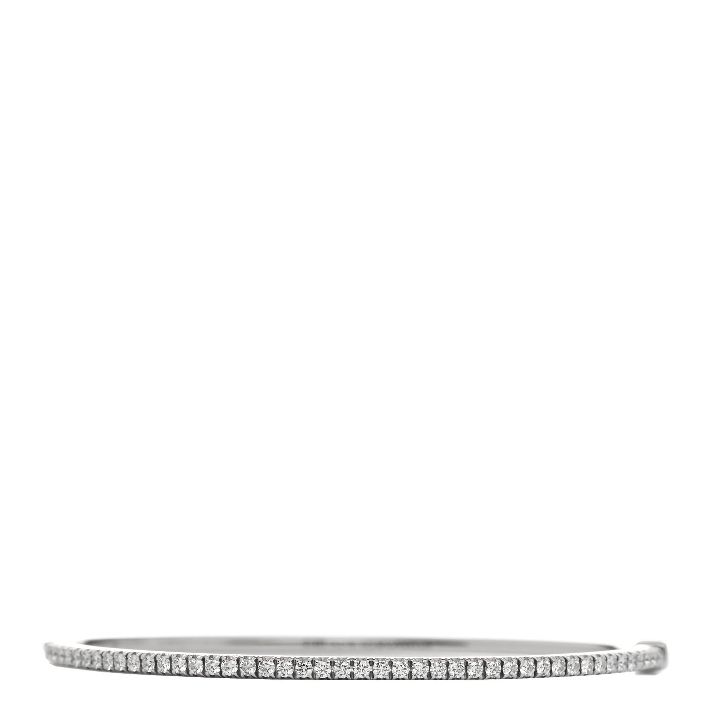 18K White Gold Diamond Metro Bangle Bracelet