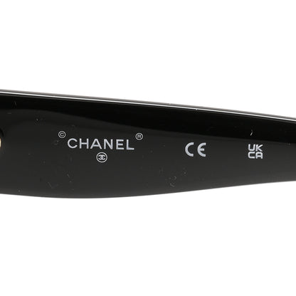 Chanel Acetate Shield Sunglasses 71504 Black 5 of 8