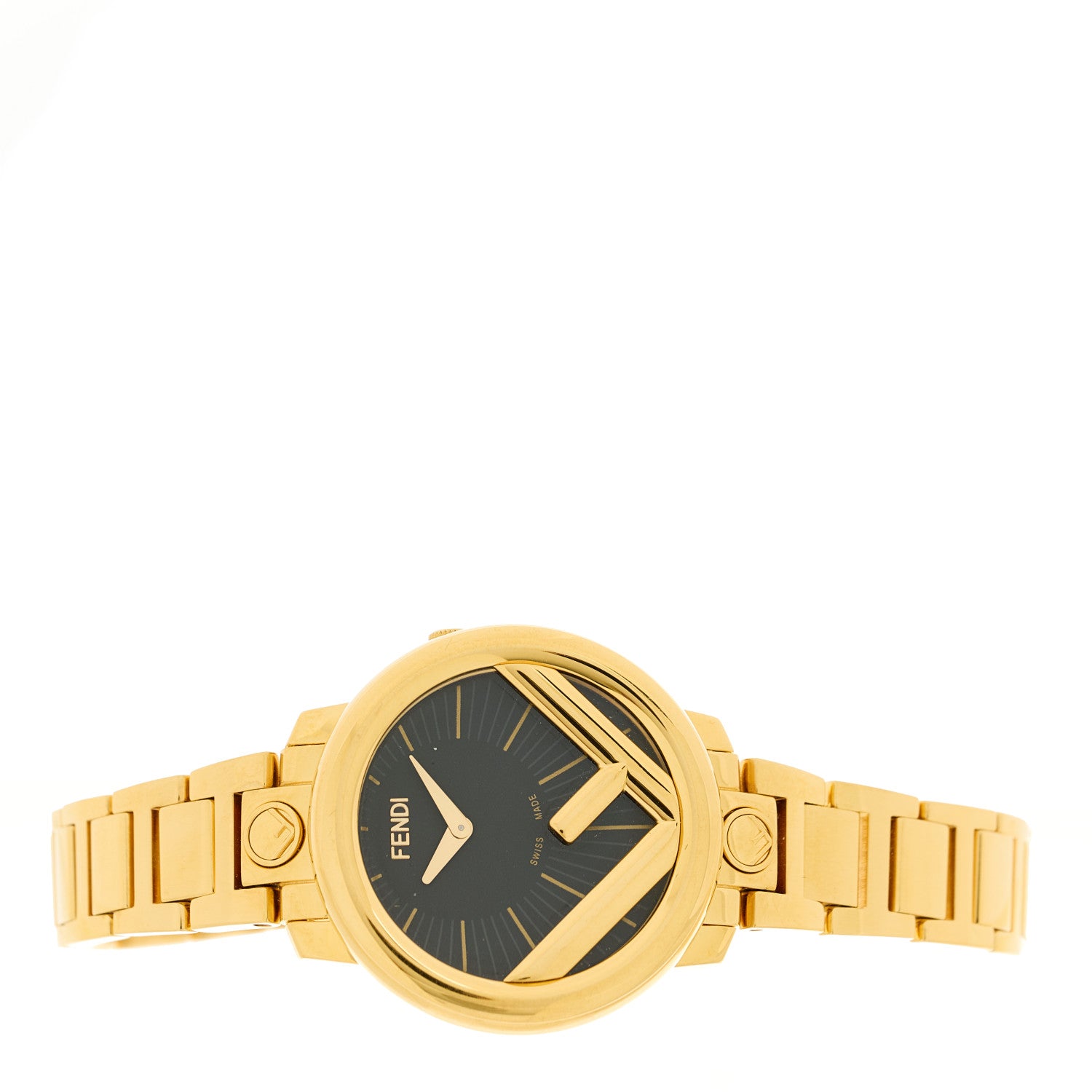 Fendi Stainless Steel 28mm Run Away Quartz Watch Gold 1857988