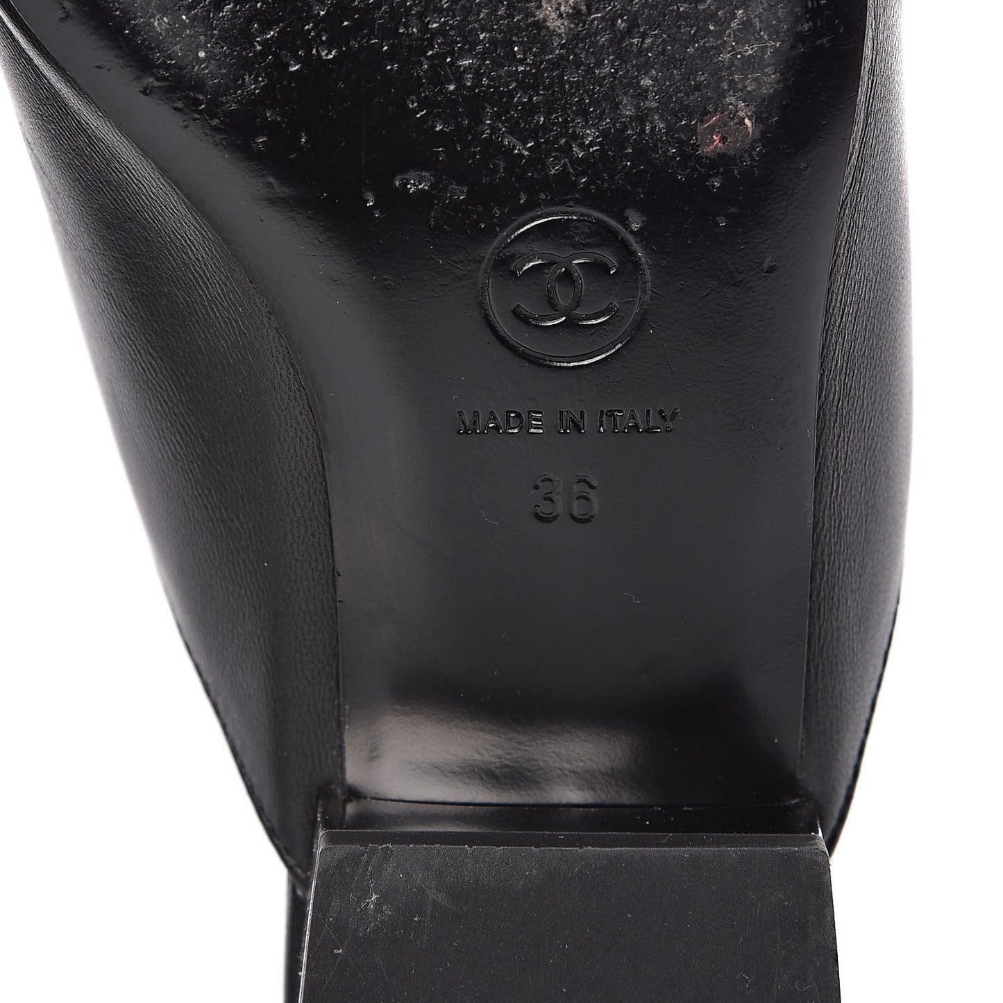 Lambskin Grosgrain Cap Toe Mules 36 Black