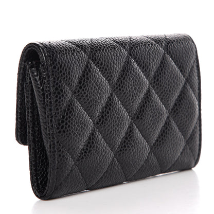 Chanel Caviar Quilted Flap Card Holder Black 3 of 9