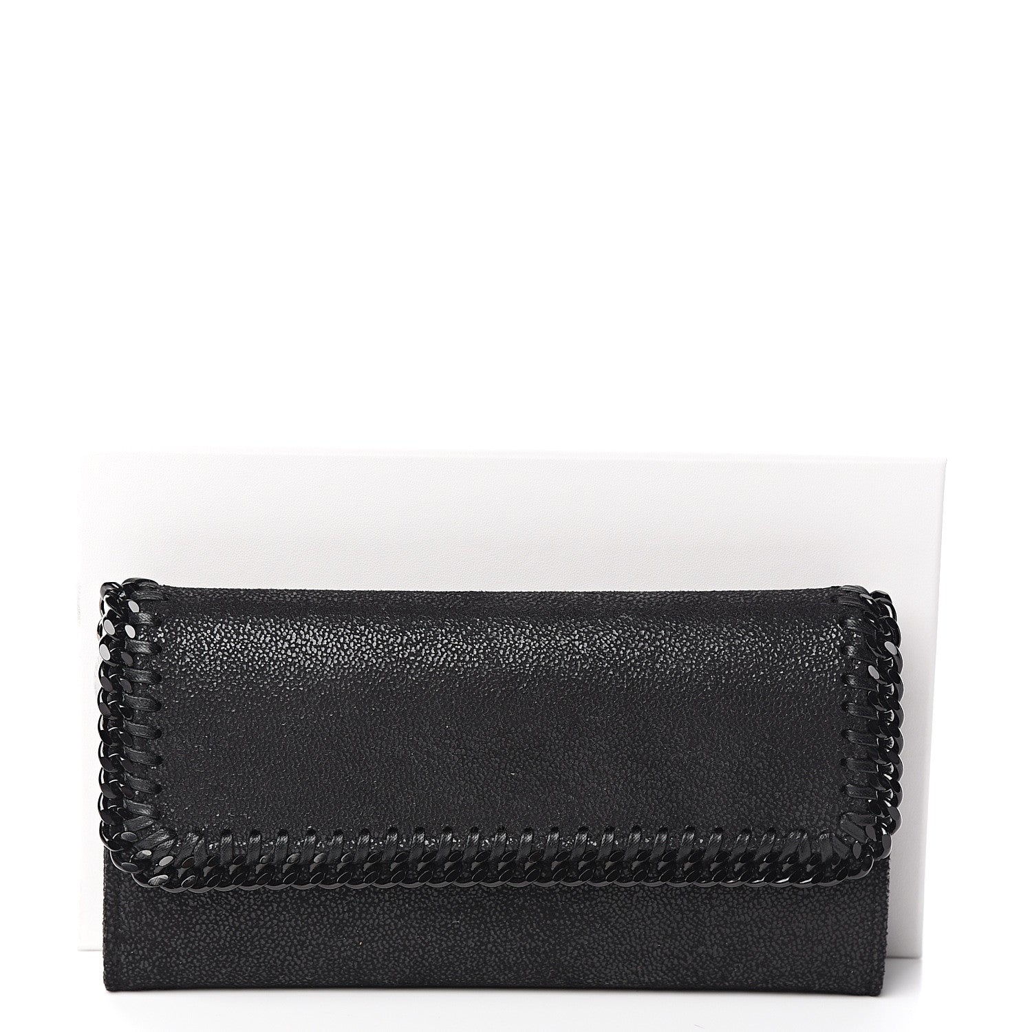 Stella McCartney Shaggy Deer Falabella Flap Wallet Black 7 of 7