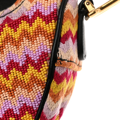 Christian Dior Embroidered Fringe Beaded Mini Saddle Bag Multicolor 13 of 13