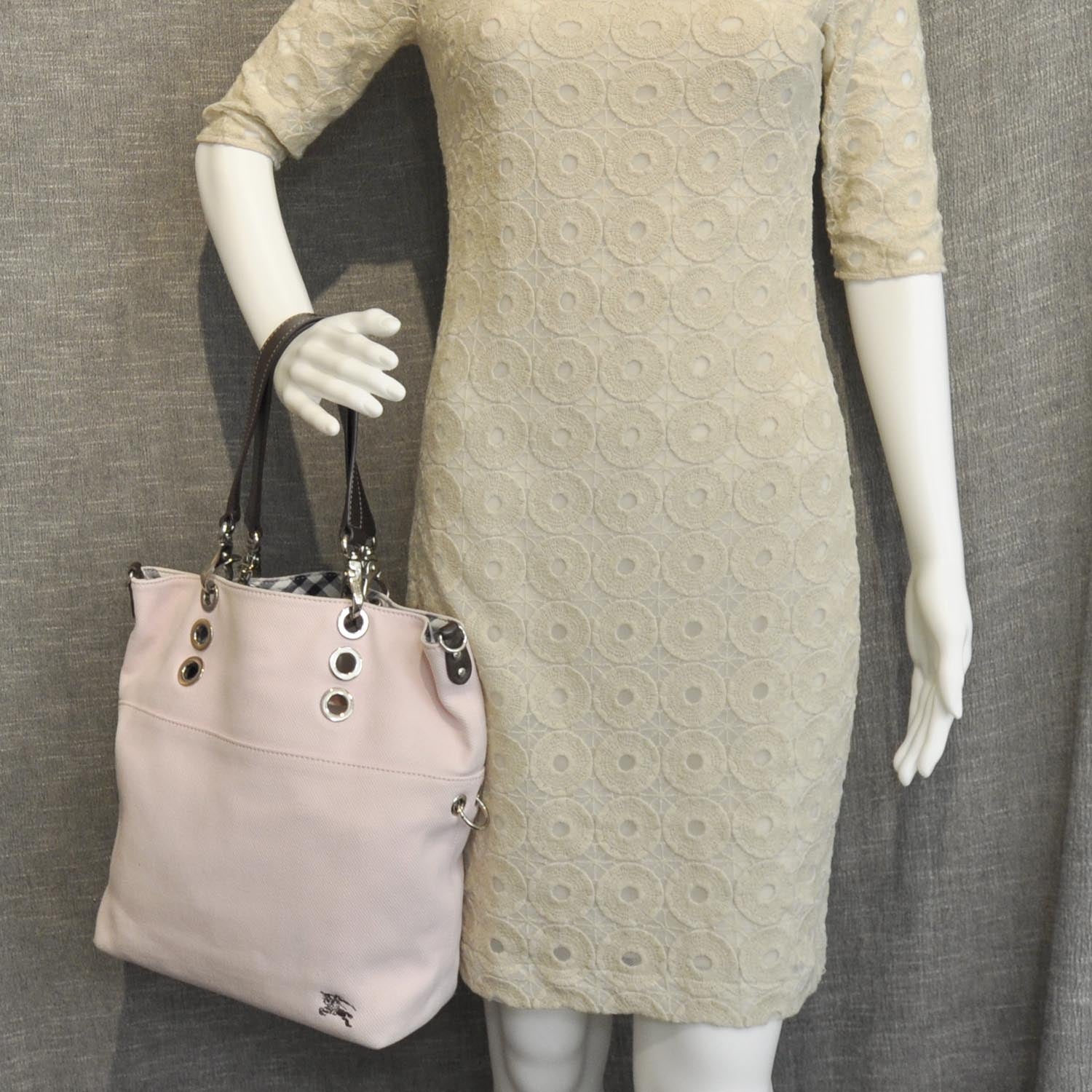 Burberry Canvas Large Tote Pink 2 of 10