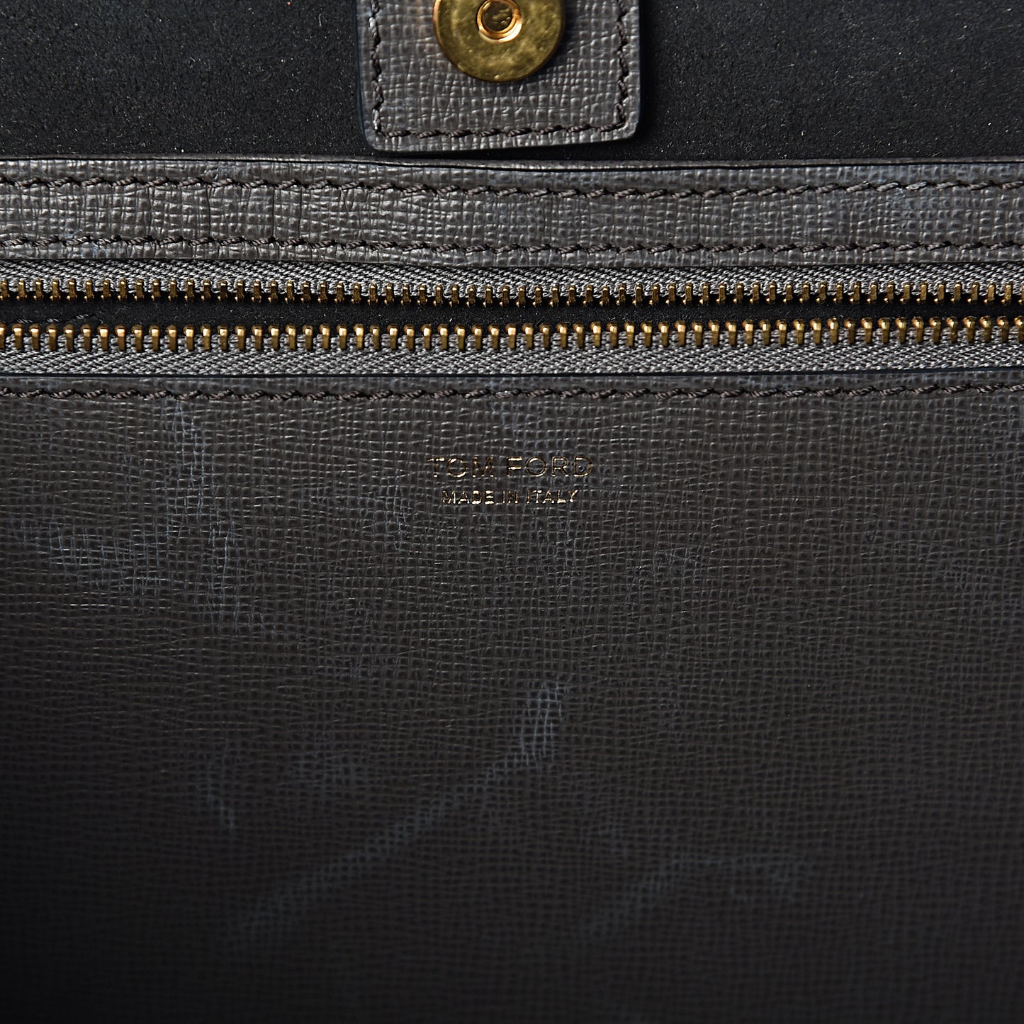 Grained Calfskin Small T Tote Grey