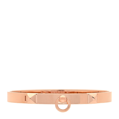 Hermes 18K Rose Gold PM Collier De Chien Bracelet ST 1 of 5