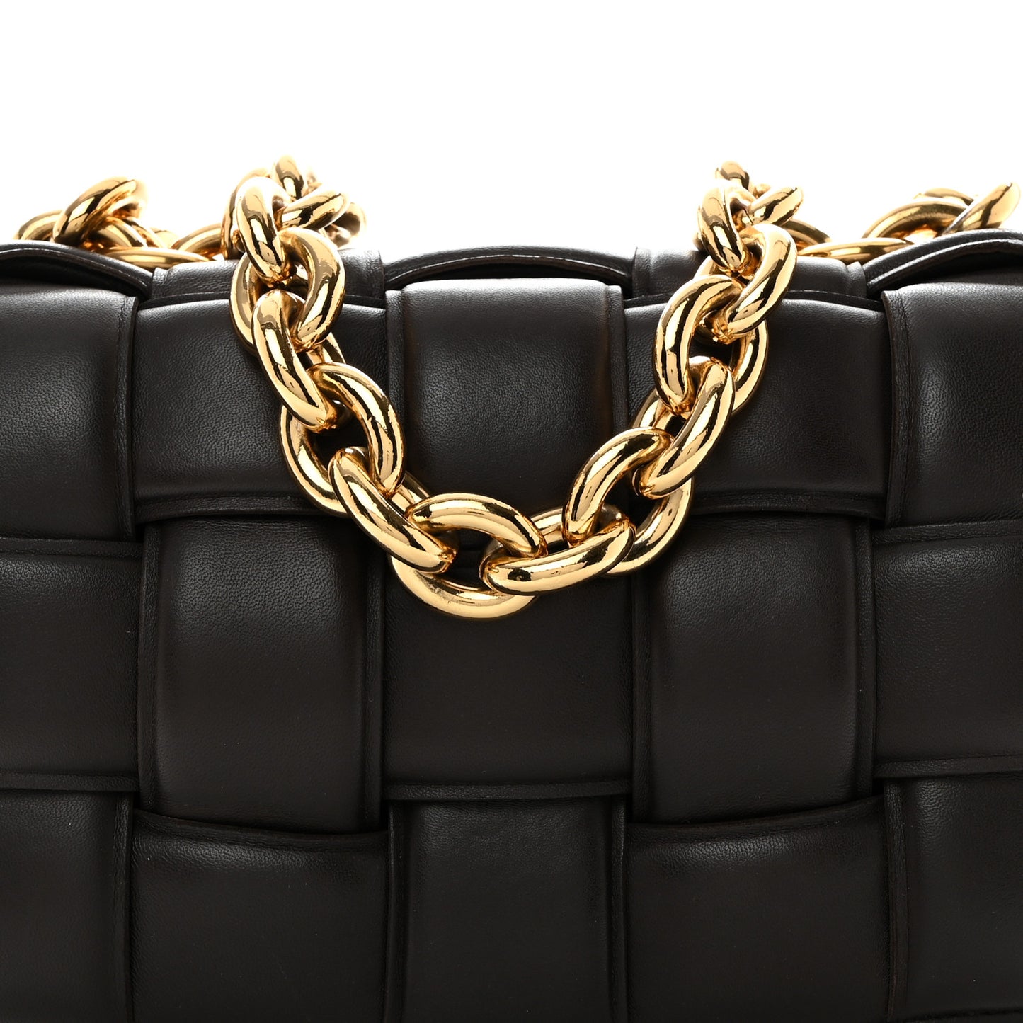 Lambskin Maxi Intreccio Padded Chain Cassette Crossbody Bag Fondant