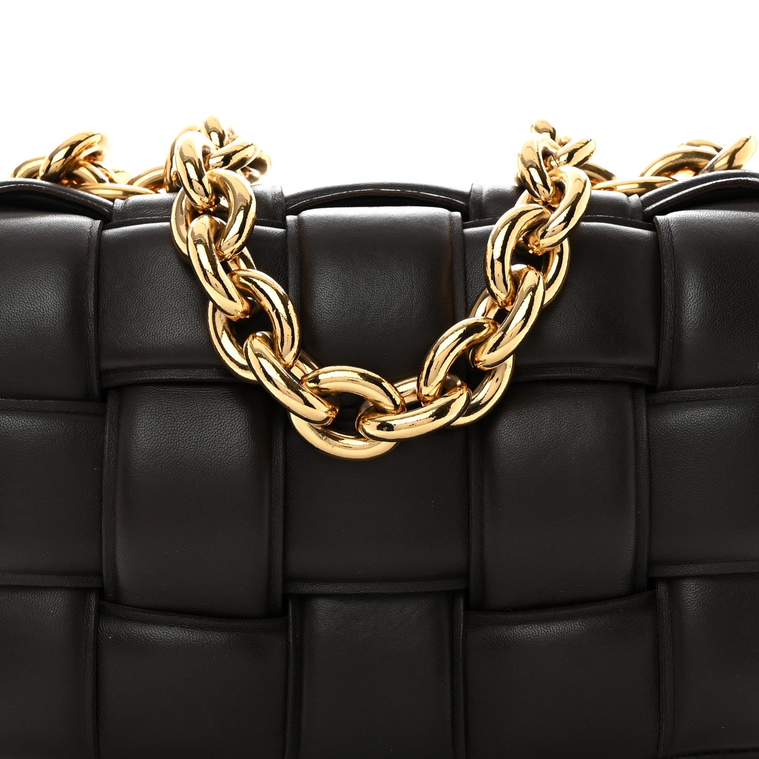 Bottega Veneta Lambskin Maxi Intreccio Padded Chain Cassette Crossbody Bag Fondant 8 of 10