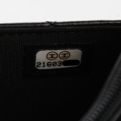 Chanel Goatskin Quilted CC Eyelet Wallet On Chain Black 9 of 9
