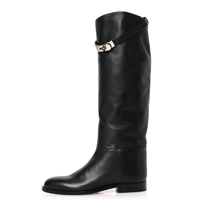 Hermes Box Kelly Jumping Boots 37 Black 1 of 14