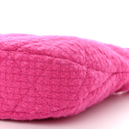 Chanel Cashmere Tweed Quilted CC Links Hobo Fuchsia 10 of 10