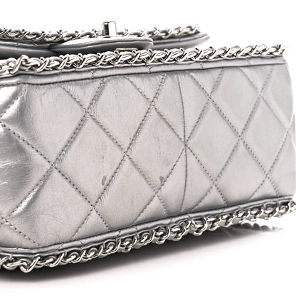Chanel Metallic Lambskin Medium Chain All Over Flap Silver 12 of 12