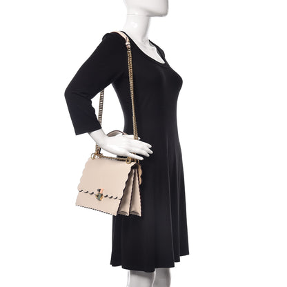 Fendi Vitello Liberty Scalloped Studded Kan I Shoulder Bag Camelia 2 of 9