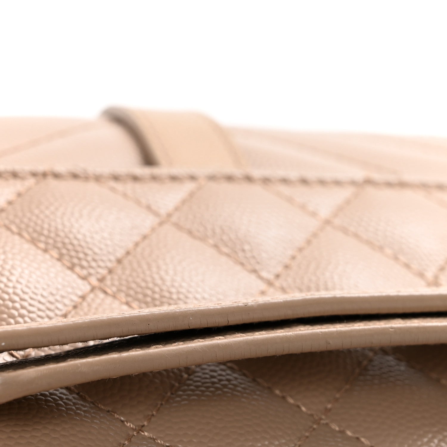 Saint Laurent Grain De Poudre Textured Mixed Matelasse Medium Triquilt Monogram Satchel Dark Beige 13 of 14