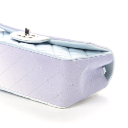 Chanel Perforated Lambskin Quilted Mini Rectangular Flap Light Blue Light Purple White 9 of 9