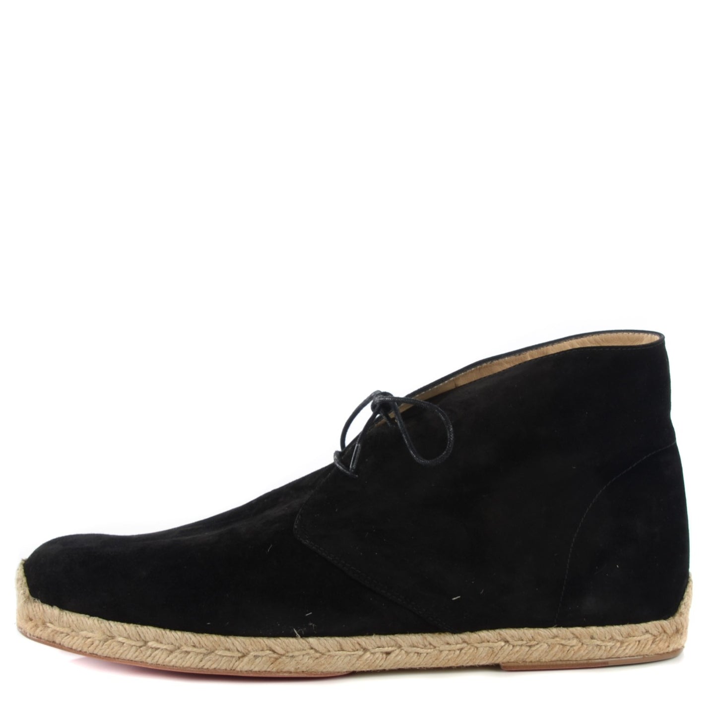 Suede Cadaques Mens Flats 44 Black