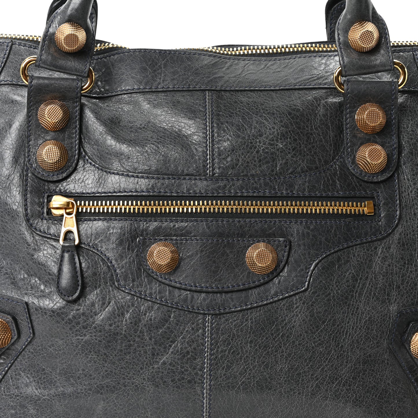 Agneau Giant 21 Gold Hardware Work Bleu Glacier