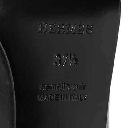 Hermes Calfskin Becky Ankle Boots 37.5 Black 6 of 10