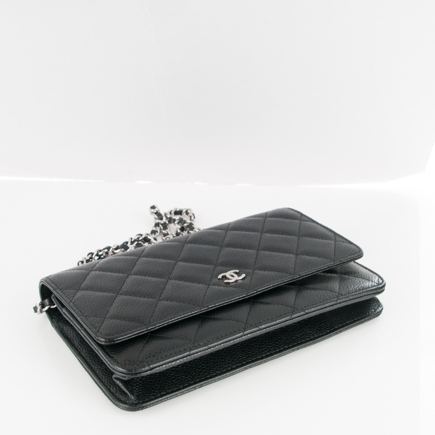 Chanel Caviar Quilted Wallet On Chain WOC Black 4 of 8