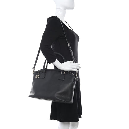 Gucci Dollar Calfskin GG Charm Dome Satchel Orange Black 2 of 10