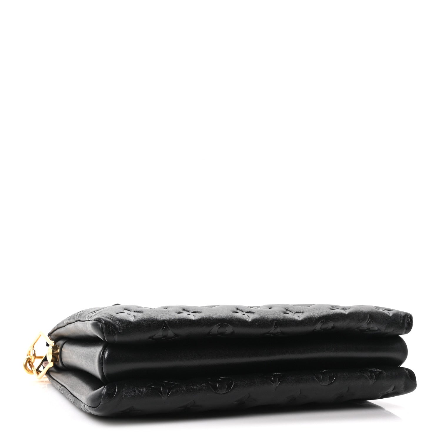 Louis Vuitton Lambskin Embossed Monogram Coussin PM Black 4 of 10