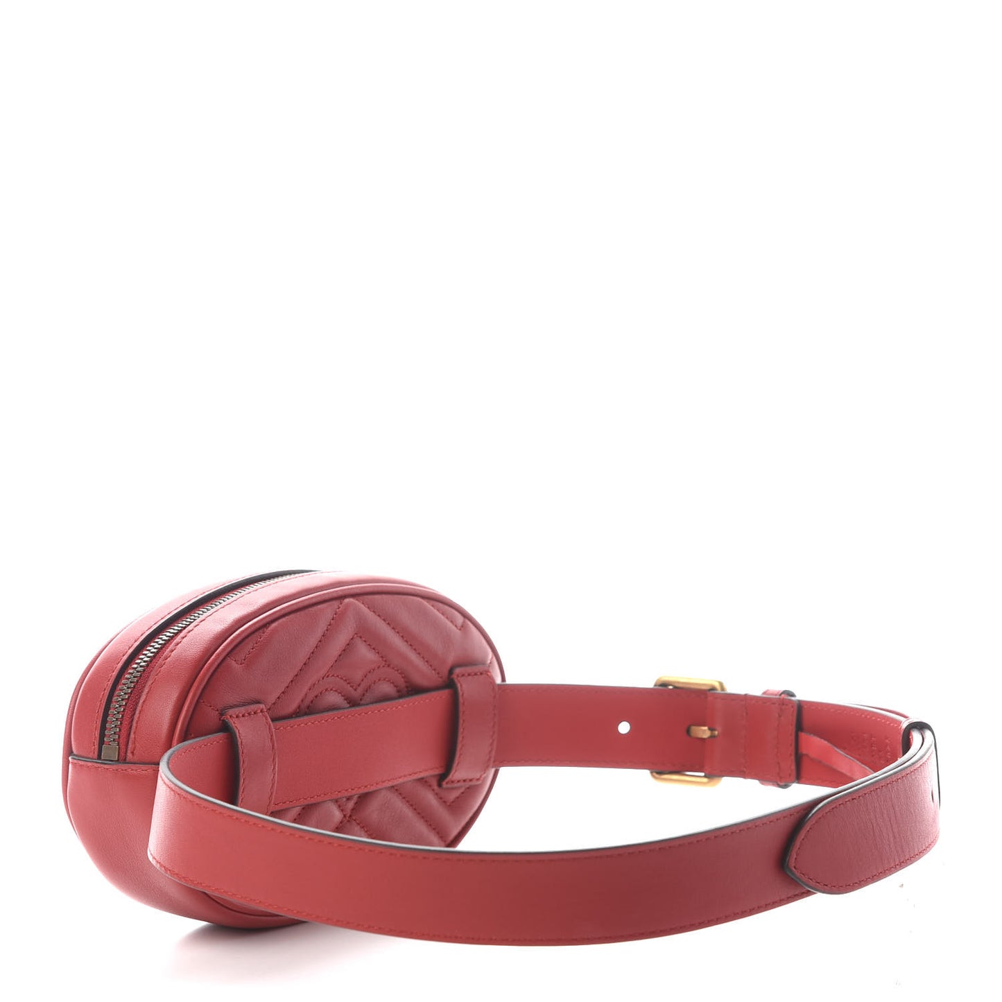 Calfskin Matelasse GG Marmont Belt Bag 85 34 Hibiscus Red