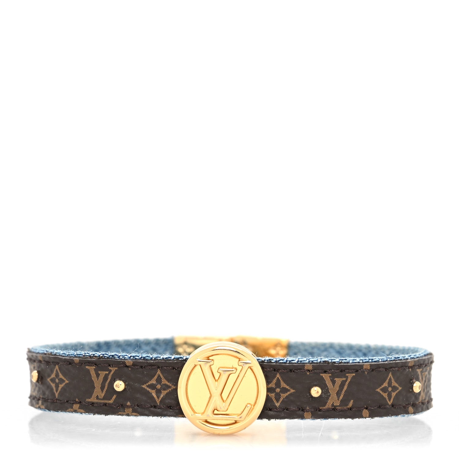 Louis Vuitton Monogram LV Circle Reversible Bracelet 19 Denim 1 of 7