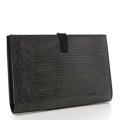 Celine Lizard Calfskin Large Multifunction Strap Wallet Black 3 of 9