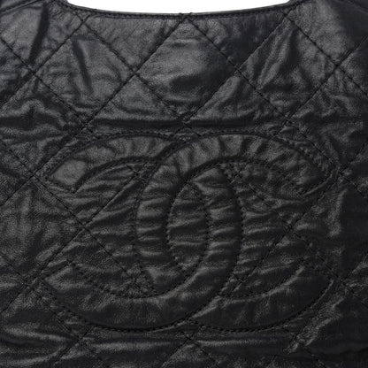 Chanel Iridescent Calfskin Stitched CC Shopping Tote Black 8 of 13