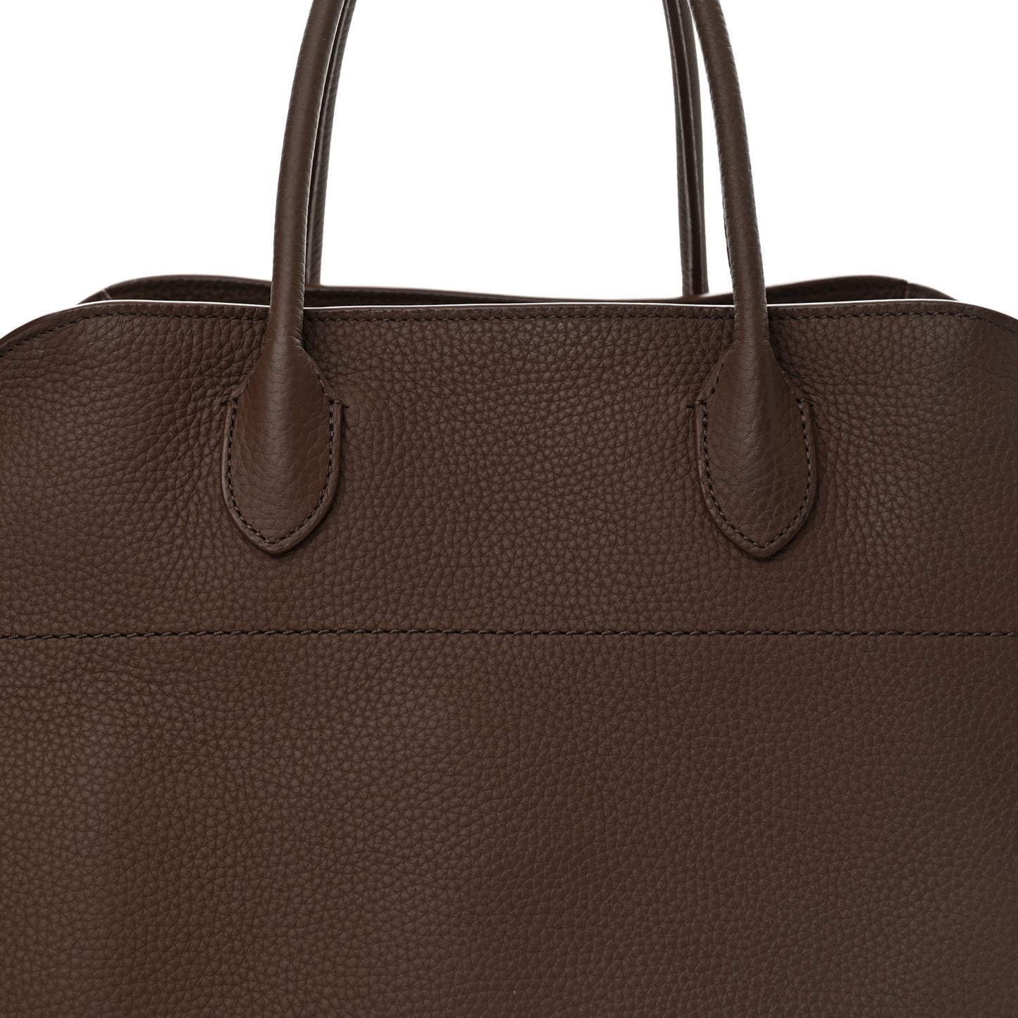 Matte Grained Calfskin Soft Margaux 15 Dark Mocha