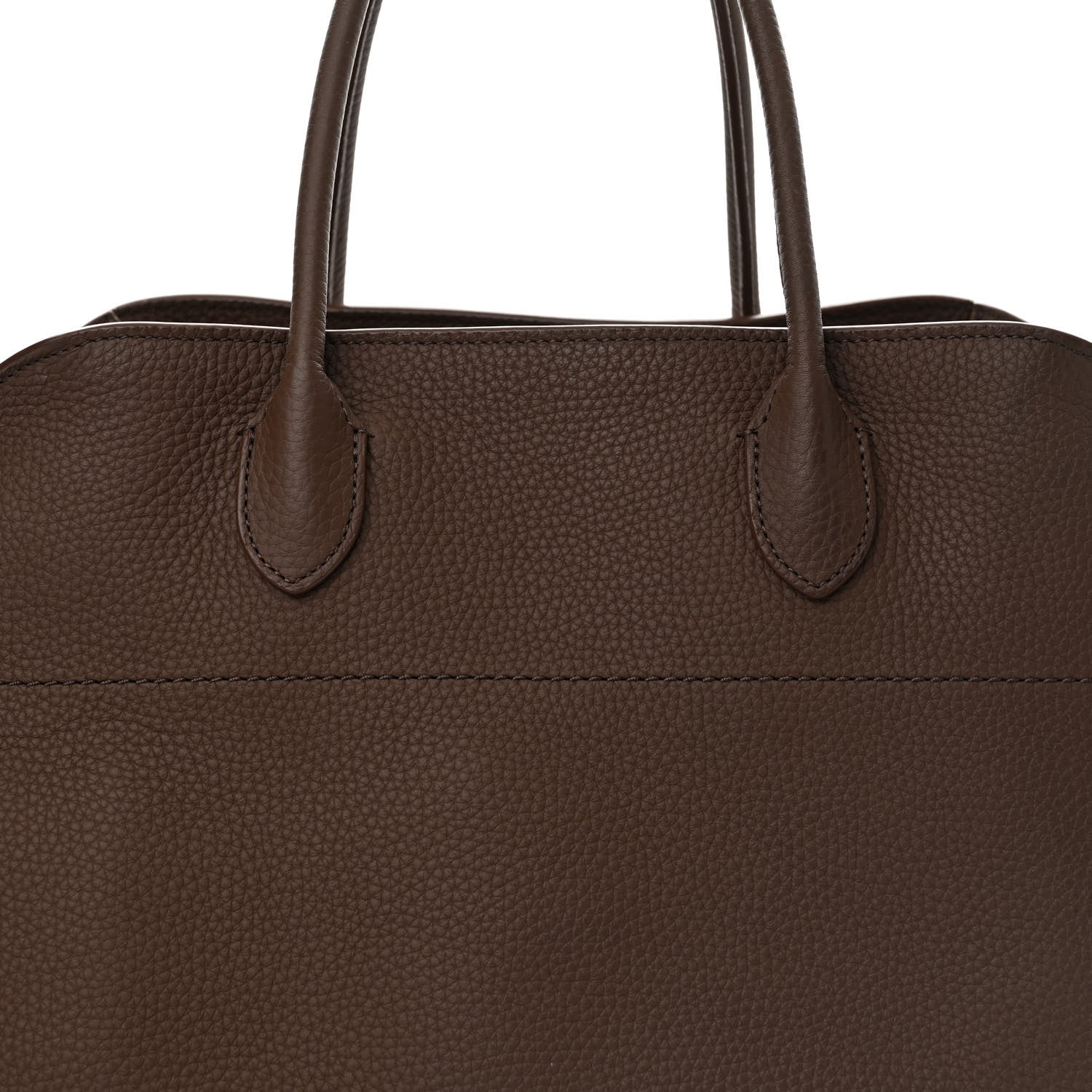 The Row Matte Grained Calfskin Soft Margaux 15 Dark Mocha 7 of 12