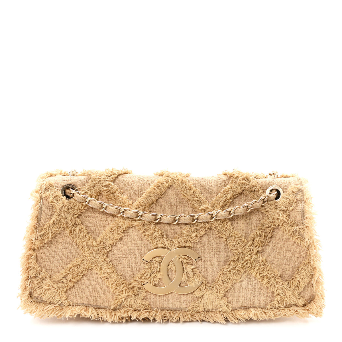 Tweed Nature Flap Dark Beige