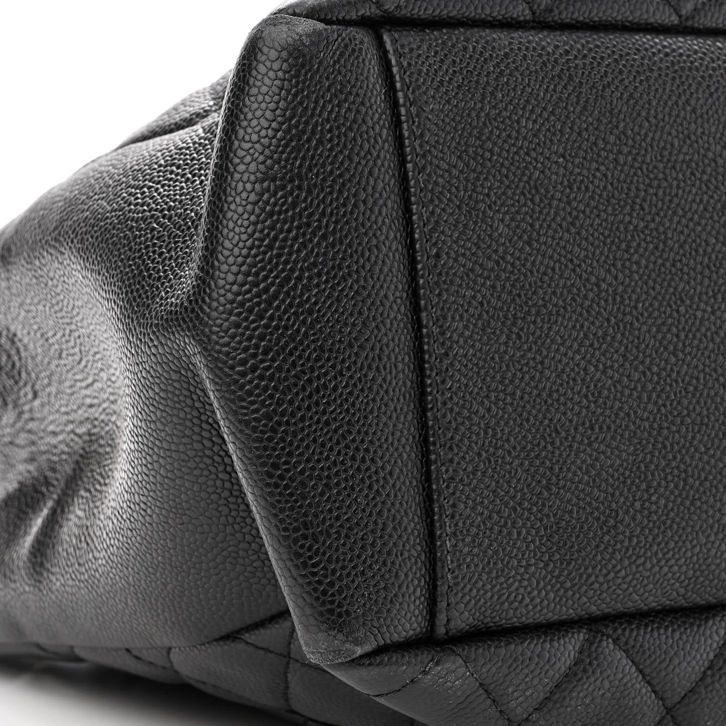 Caviar Quilted Grand Shopping Tote GST Black