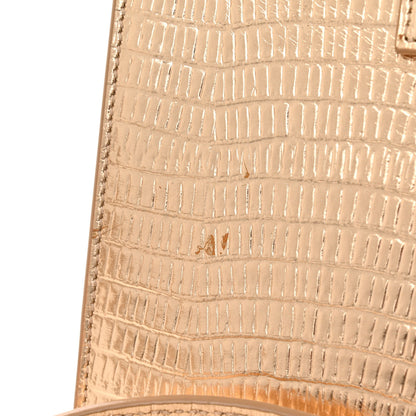 Saint Laurent Metallic Calfskin Lizard Embossed Nano Sac De Jour Gold 16 of 16
