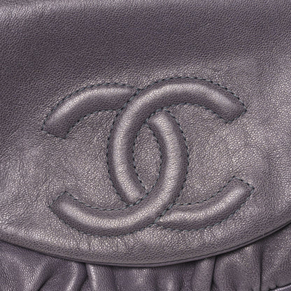 Chanel Lambskin Half Moon Wallet on Chain WOC Light Grey 9 of 11