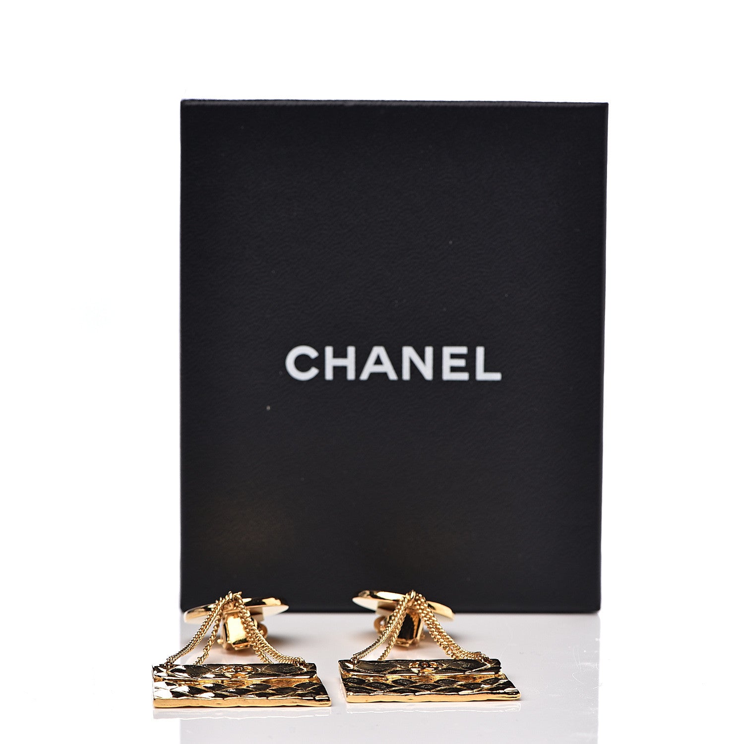 Chanel 2.55 Flap Clip On Earrings Gold 5 of 5