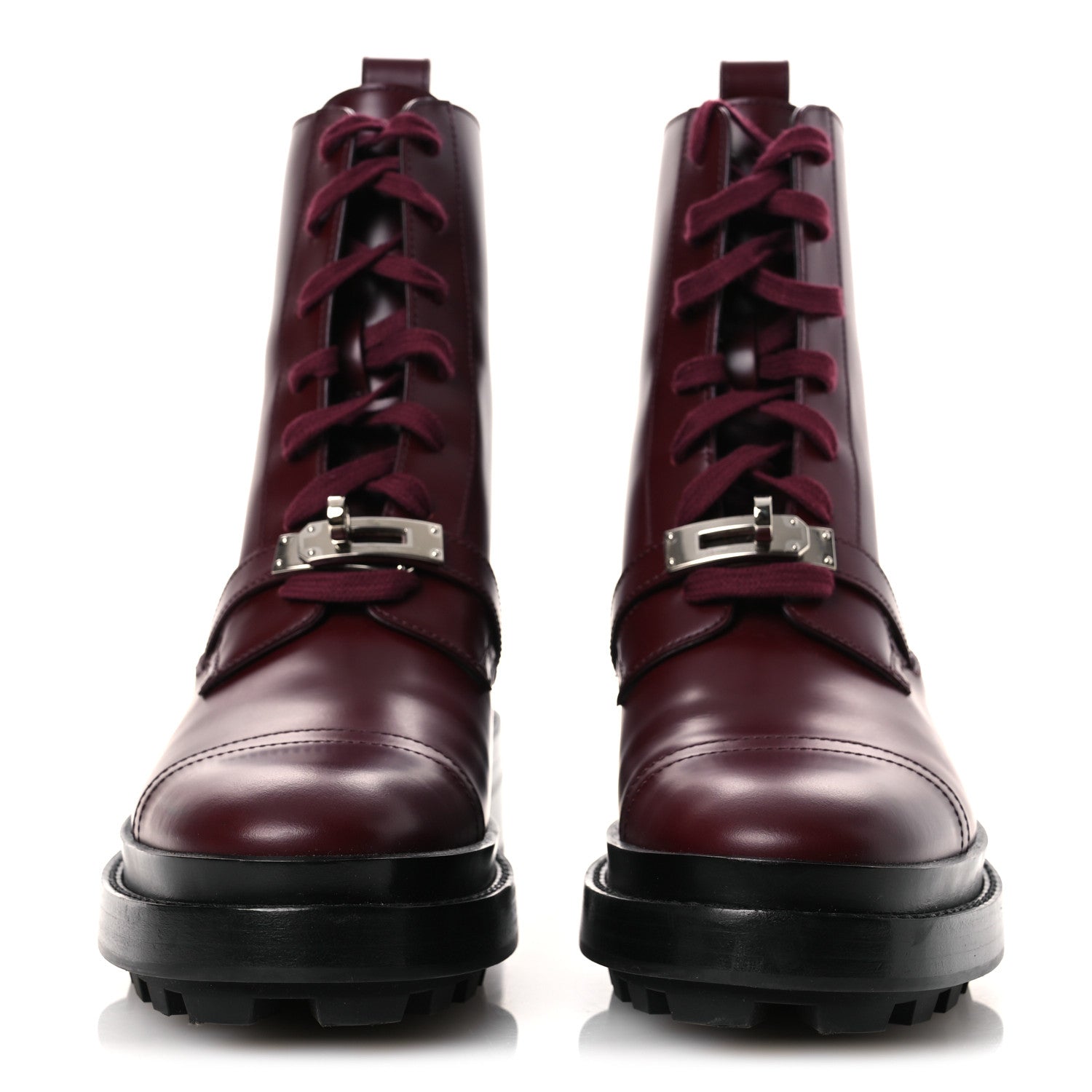 Hermes Glossed Calfskin Funk Ankle Boots 36.5 Rouge H 3 of 12
