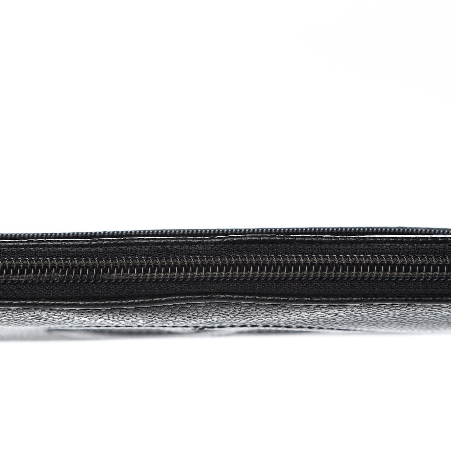 Caviar CC Timeless Large Zip Around Wallet Black