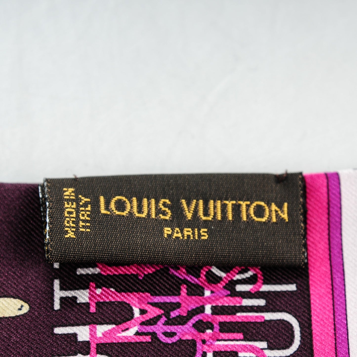 Silk Monogram Map Bandeau Cassis