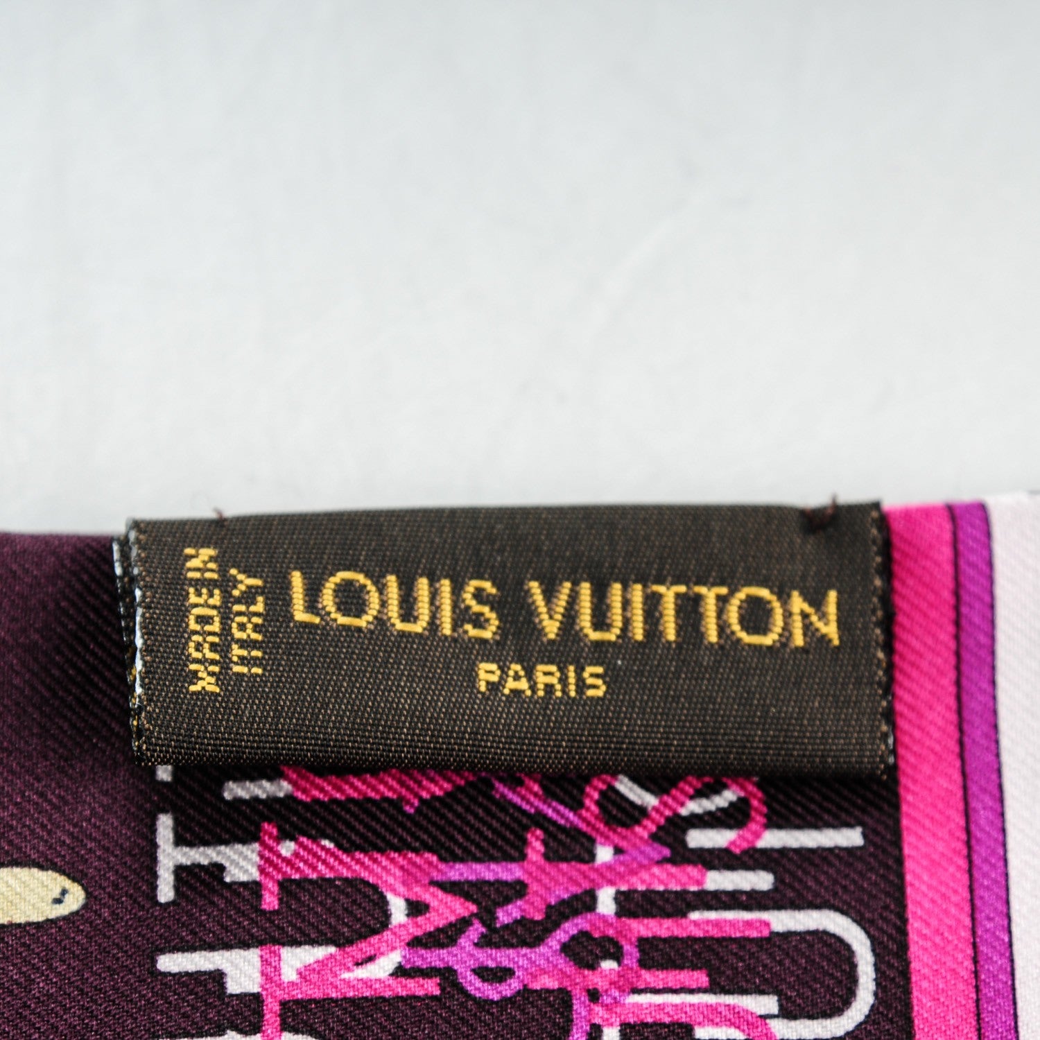 Louis Vuitton Silk Monogram Map Bandeau Cassis 4 of 6