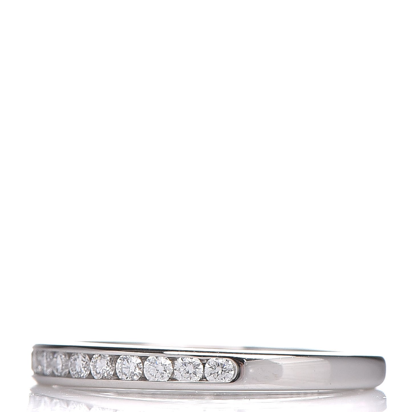 Platinum Diamond .17ctw Half Circle Wedding Band Ring 48 4.5