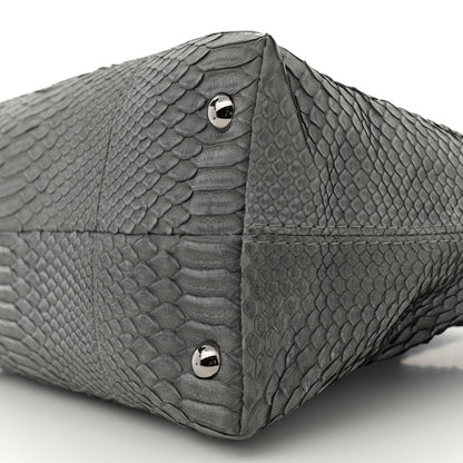 Chanel Snakeskin Executive Cerf Shopper Tote Grey 10 of 12