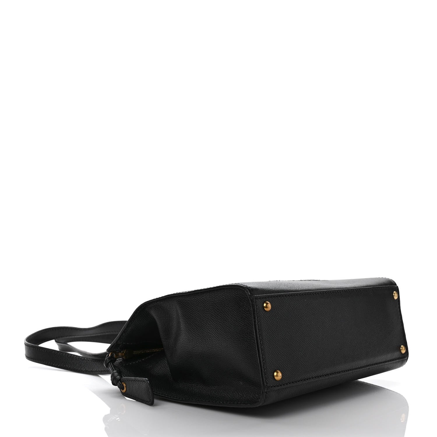 Chanel Grained Calfskin Logo Shoulder Bag Black 4 of 8