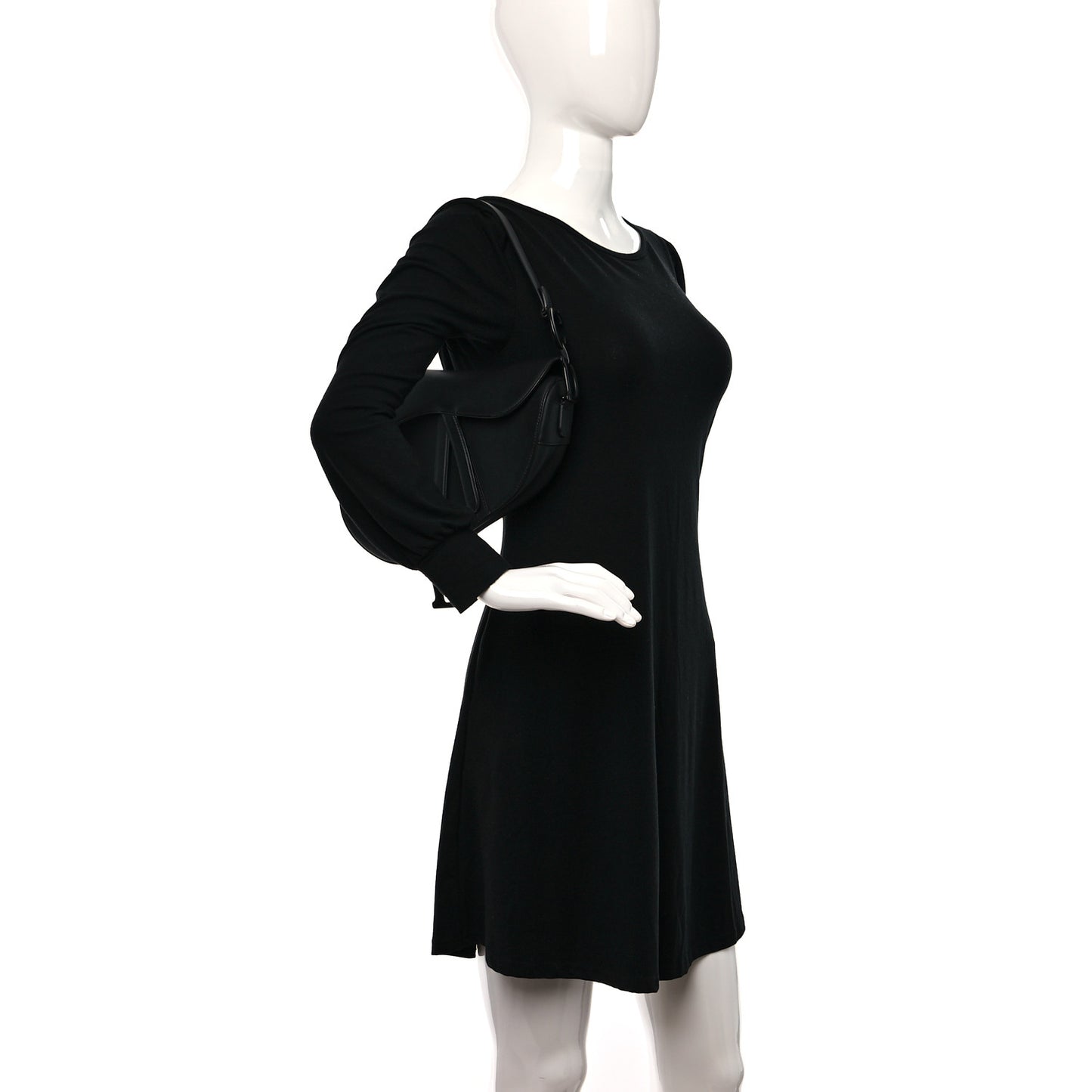 Ultra Matte Calfskin Saddle Bag Black