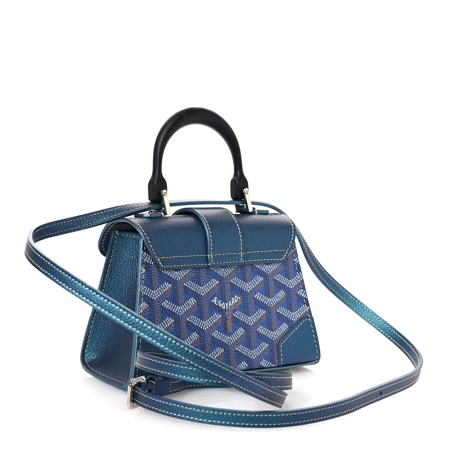 Goyard Iridescent Goyardine Structure Nano Saigon Pearly Blue