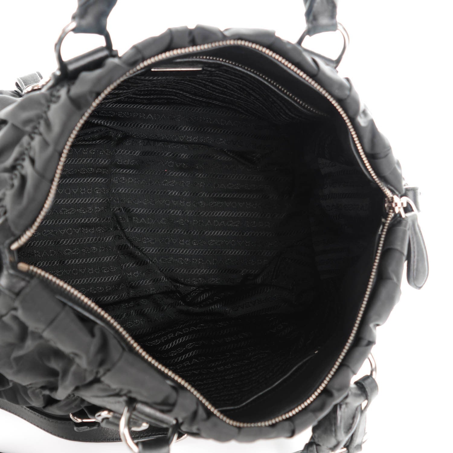 Prada Tessuto Nylon Gaufre Tote Nero Black 5 of 8