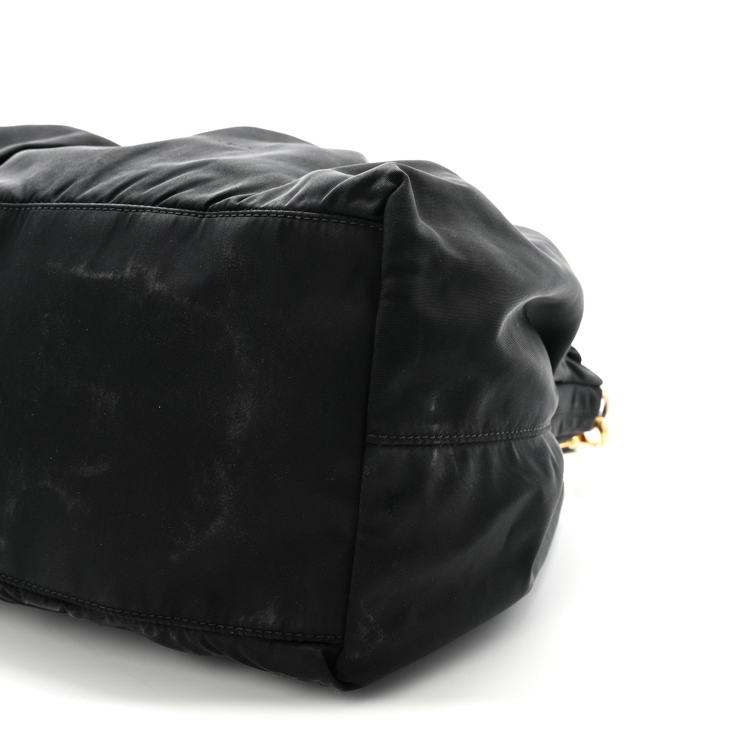 Prada Tessuto Nylon Bow Shoulder Bag Black 9 of 9