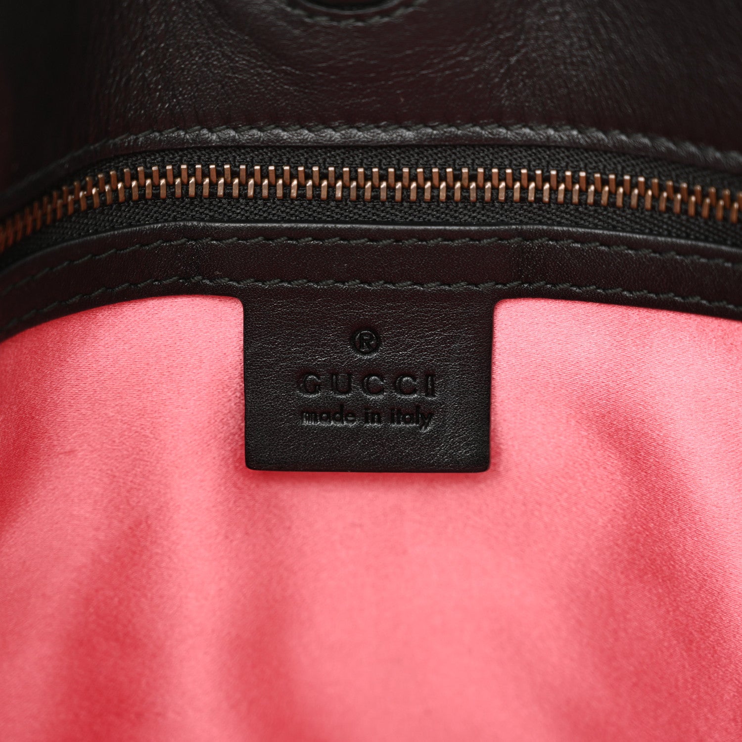 Gucci Calfskin Matelasse Medium GG Marmont Open Top Shoulder Bag Black White 6 of 12